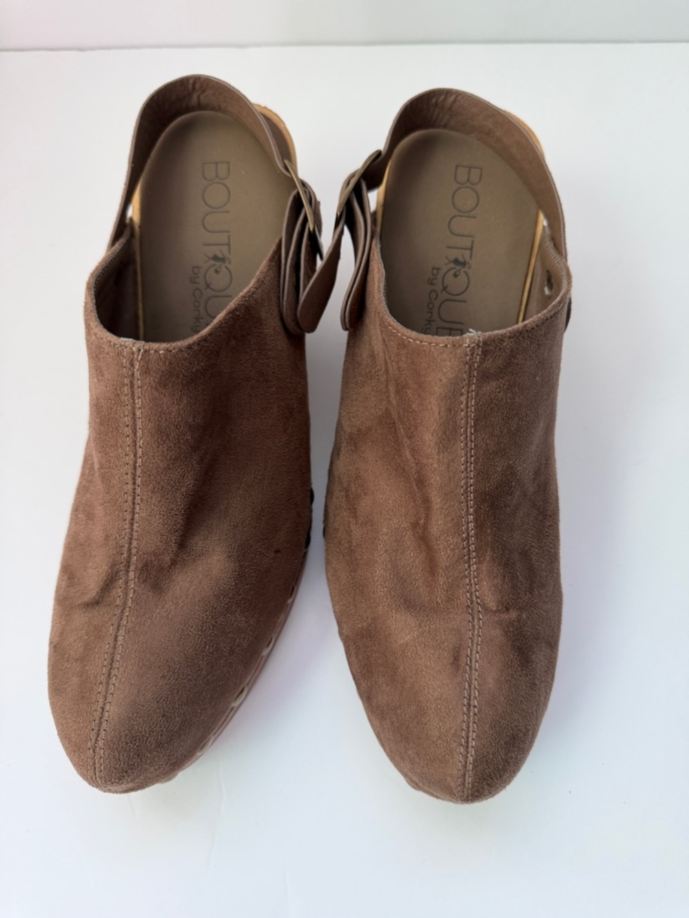 Corkys Boutique Mayra Slingback Platform Clogs Brown Studded Size 7 - Picture 7 of 11